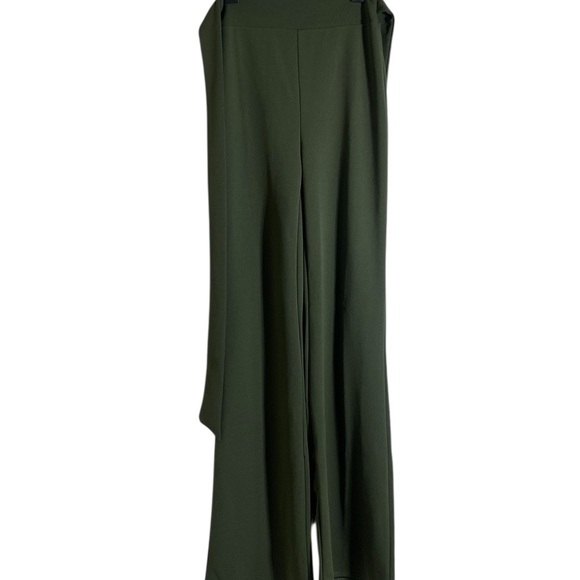 Windsor High-Waist Green Wide-Leg Pants - Picture 3 of 14